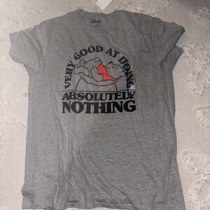 Disney Winnie the Pooh Gray T-Shirt with Playful Graphic